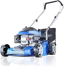 Hyundai 16"/40cm 79cc Petrol Lawnmower, 6 Adjustable Cutting Heights, 40l Grass Collector Bag, Foldable Handles, 19kg & 3 Year Warranty