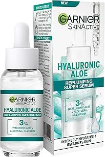Garnier SkinActive Hyaluronic Acid Super Serum, Replumps & Hydrates, Strengthens Skin Barrier, With 3% Hyaluronic Acid, Aloe Vera & Glycerin, 30ml