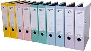 Eastlight A4 Pastel Colour Lever Arch File Assorted, Box of 10