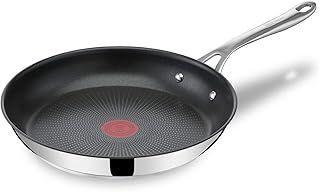Jamie Oliver by Tefal Cook's Direct, Stainless Steel, Non-Stick Frying Pan 28 cm, Induction Compatible, 10-Year Guarantee, Oven Safe