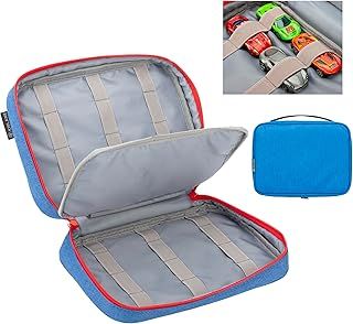 KISLANE Hot Wheels Storage, Toy Car Storage Compatible with 24 Hot Wheels Cars, Matchbox Cars, Mini Toys, Hot Wheels Cars Storage for Kids, Bag Only (Blue)