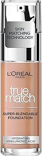 L'Oreal Paris True Match Liquid Foundation, Skincare Infused with Hyaluronic Acid, SPF 16, Available in 46 Shades, 2C Rose Vanilla, 30 ml