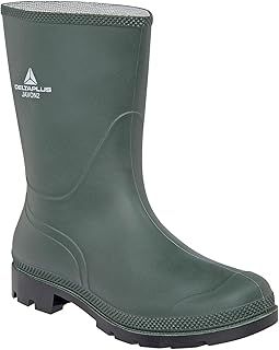 DELTA PLUS Men's Deltaplus Groundmc OB SRA Working Half Wellington Boots Industrial, Green-Beige, 9 UK