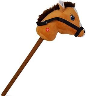 Aggloz | Hobby Horse Toy with Sounds | Tall Horse on a Stick | Quality Horse Toys | Galloping Sounds | Childrens Toy | for Kid Xmas Gifts Indoor & Outdoor | 66cm