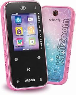 VTech KidiZoom Snap Touch Pink, Device for Kids with 5MP Camera,Take Photos, Selfies & Videos, Includes MP3 Player, Filters, Bluetooth & More, 6, 7+ Years, English Version,17 x 120 x 60 millimeters