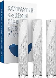 3 Packs Showerhead Filters Cartridges Carbon Filter ACF Replacement for Hard Water Shower Head Filtration Chlorine