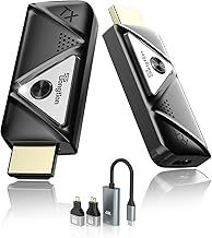 Wireless HDMI Extender 1080P@60Hz - Dual-Band 2.4G/5G Transmitter & Receiver, Plug&Play, 30m Range, HDCP1.2 Certified - Ideal for Streaming/Meetings (Not for Gaming)