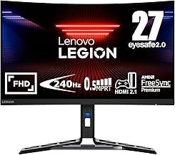 Lenovo Legion R27fc-30 27 inch Gaming Monitor | FHD, 1080p, 240Hz, VA, 0.5ms, HDMI, DP | AMD Freesync, NVIDIA G-SYNC Compatible | PS5, Xbox, PC screen