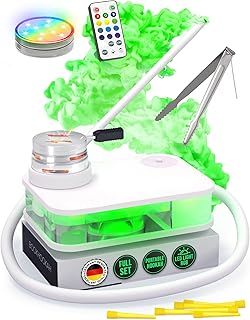 Portable Shisha Set With Everything - Premium WHITE Small Hookah Set For Travel Flat Hookah Box Hookah Set With Charcoal Holder & Coal Cover- Travel Hookah Set With Everything M. ROSENFELD