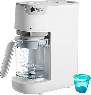 Tommee Tippee Quick-Cook Baby Food Maker, Blender and Steamer, Food Processor, For All Stages of Baby Weaning, 200g Capacity, White