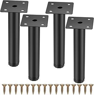 4 Pcs Furniture Legs, 5.9"/15cm Adjustable Furniture Support Feet, Metal Sofa Replacement Support Feet Legs for Sofa Table Chair Desk Kitchen Cupboard Cabinets Legs Feet (15CM)