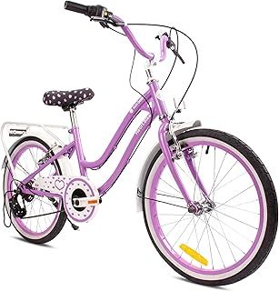 Sun Baby HEART BIKE Girl's Bicycle 20 Inch, Children's cycle 6-10 Years with V-Brake, rack, side stand, mudguards, chain guard, reflectors