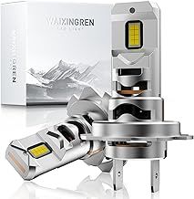 H7 Headlight Bulb, 60W 26000LM 400% Ultra Brightness with Fan, 6500K White with High-Efficiency Cooling System, Canbus Ready, Plug and Play, Pack of 2 (H7)