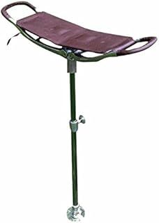 New Shooting Stick Soft Seat Height Adjustable with Brown Leather Seat