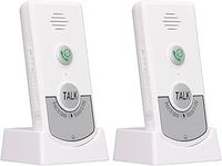 2 Way Voice Doorbell, Wireless Voice Intercom 2 Channels 3 Volume Levels Elderly Friendly for Hotel for Patient (White)