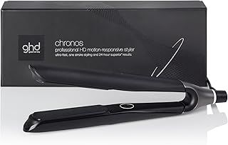 ghd Chronos Hair Straightener & Styler in Black - Most Advanced Styler, 3X Faster Styling, More Shine, No Extreme Heat Damage - for All Hair Types - (UK Plug)