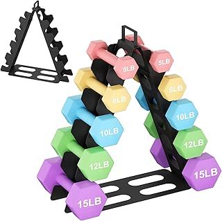 Dumbbell Stand Dumbbell Rack Weight Storage Organiser for Dumbbells Accessories Gym Dumbbells Perfect for Home Gym for Children/Women Black