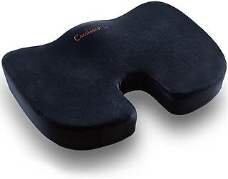 Cushionme Office Chair Seat Cushion for Tailbone and Back Pain Support, Coccyx, Ergonomic Memory Foam Gel Enhanced Car Seat Pad