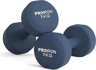 PROIRON Anti-Slip Neoprene Dumbbell Pair 1kg 1.5kg 2kg 3kg 4kg 5kg 6kg 7kg 8kg 10kg and Weights Set (1 kg/2 kg/3 kg Pair with Stand) for Women Men Gym Home Exercise Arm Hand-Macaron Colors