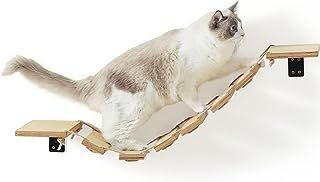 FUKUMARU Cat Bridge Wall Mounted, 12.8 in Wider Cat Shelf and Cat Climbing Step for DIY Cat Highway and Cat Wall, for Most Kitten, Medium and Large Cats