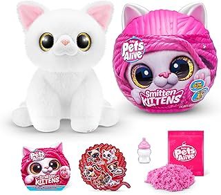 Pets Alive Smitten Kittens Alli, Surprise Kitten Plush, Ultra Soft Plushies, Interactive Toy Pets, Electronic Pet Kitten, Ages 3+ (Alli)