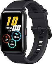 Honor Watch ES 1.64'' AMOLED Color Screen, 10-Day Battery, 24/7 Heart Rate And Sleep Tracking, Blood Oxygen Monitoring, 50 m Water Proof, 95+ Workout Modes, Meteorite Black