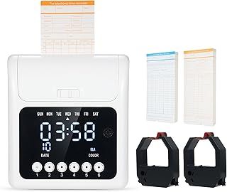 S-158 Clocking in machine, Employee Time clock and attendance recorder, includes 100 cards & 2 Ribbons, for Office, Factory, Small Business