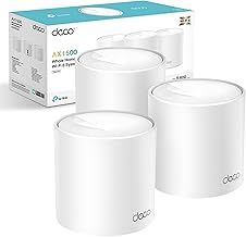 TP-Link Deco X10(3-pack) AX1500Mbps Whole Home Mesh WiFi 6 System, Coverage up to 5600ft²,Easy Setup, WiFi Mesh System, WiFi Router, WiFi Extender Booster, Gaming&4K, Easy Setup, Alexa & Google Home