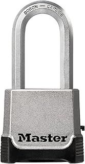 MASTER LOCK Heavy Duty Padlock, Security Level 9/10, Outdoor, Keyed or combination, Zinc, Weatherproof, Xlong Shackle