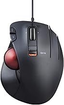 ELECOM EX-G Wired Trackball Mouse, Ergonomic Thumb Control, Smooth Tracking Roller Ball, 5 Programmable Buttons, Tilt Scroll, Computer Mice for PC Mac