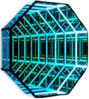Mirror Tunnel Light, Remote Control LED Infinity Wall Mirror Frame with Multi Color Changing Light,LED Color-Changing Tunnel Light, Tunnel Mirror Light Desktop Lamp Party Home Decor (Color:50cm)