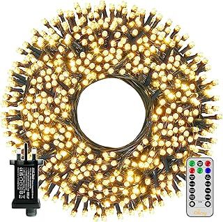 Christmas Fairy tree Lights Outdoor, 80m 800 LED Long Fairy Light Plug in, Waterproof String Light with Remote/8 Modes/Timer, Bright Warm White Lighting Indoor/Xmas Tree/House/Garden Decorations