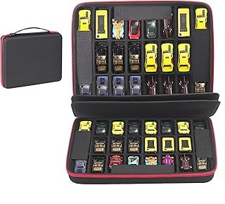 Toy Car Case - Hot Wheels & Matchbox Compatible. Storage Box for 48 Cars -(Case Only)- (Red)