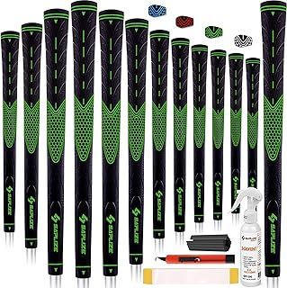 SAPLIZE CC01 Rubber Golf Grips, 13 Grips, 4 Colors Available, Standard/Midsize/Oversize Anti-Slip Rubber Golf Club Grips