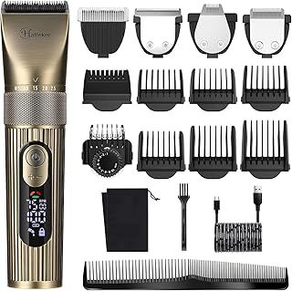 Hatteker Men's Beard Trimmer Professional Cordless Hair Clipper Shaver Detail Trimmer for Men Waterproof 4 in 1