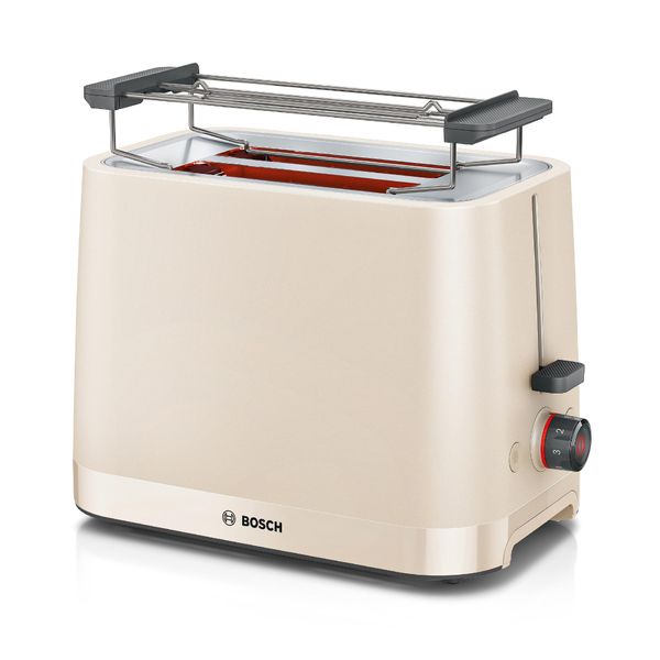 Bosch MyMoment Infuse Compact 2 Slice Toaster, TAT3M127GB, Cream