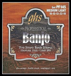 GHS BANJO - Stainless Steel String Set - 5-String- 5-String - PF145 - Medium Light
