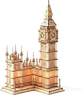 3D Wooden Puzzle Big Ben Model Kit for Adults to build, DIY Wooden Model Building Construction Craft Kits, Ideal as Christmas And Birthday Gift