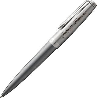 Waterman Emblem De Luxe Ballpoint Pen Silver Grey C.C. 2103042 with Laser Engraving