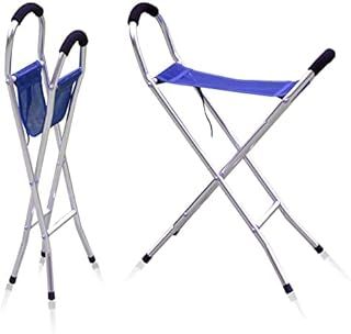 Lightweight Folding Portable Walking Stick Chair Seat Stool Ideal for Hiking Camping Fishing