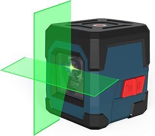 Laser Level Green,RockSeed Cross Line Laser Leveler Horizontal and Vertical Points Rotatable 360 Degree Self Levelling Spirit Levels Manual/Self-Leveling Mode IP54 Carrying Pouch,Battery Included