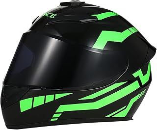 Shkalacar Full-face Motorbike Helmets, Motorcycle Helmet Full Face Unisex Adult Cool Rider Equipment Four Seasons Street Touring Motorcycle Helmet 5 Style Size M,L,XL