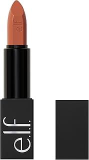 e.l.f. O Face Satin Lipstick, Richly Pigmented, Nourishing & Long-Lasting Creamy Lipstick, Infused With Jojoba, Vegan & Cruelty-Free, No Doubt