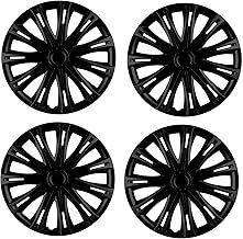 15" 4 x Alloy Look Black Multi-Spoke Wheel Trims Hub Caps Covers Protectors