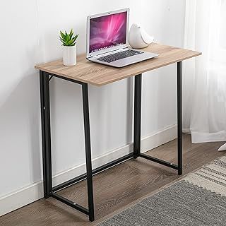 Folding Computer Desk Study Desk Writing Table Home Office Boston (Brown)