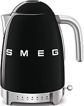 Smeg KLF04BLUK Jug Kettle, LED Display, 7 Temperature Settings, Acoustic Alarm, 3KW, 1.7L, Black