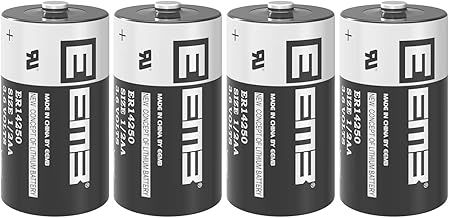 EEMB ER14250 1/2AA 3.6V 1200mAh Lithium Battery Li-SOCL₂ Non-Rechargeable XL-050F SB-AA02 LS14250 TL-5902 TL-2150 for Dogwatch Dog Collar and Some of Movement Monitor/Home Security/Alarm System (4)