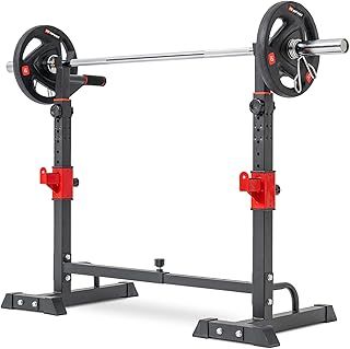 Hop-Sport Adjustable Dumbbell and Barbell Rack HS-1004L – Heavy-Duty Squat Rack with Height-Adjustable Stands for Bench Press, Strength Training, and Home Gym – Max Load 250 kg