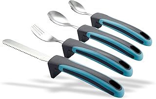 Easy Grip Cutlery for Adult - 1 Set Cutlery for Disabled Hands - Dishwasher Safe Disabled Cutlery for Adults - Disability Cutlery for Adults - Cutlery for Arthritic Hands