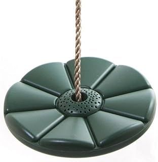 Rebo® Children’s Round Disc/Button Replacement Plastic Monkey Swing Seat - Green | OutdoorToys | Suitable for Wooden or Metal Climbing Frames and Swing Sets